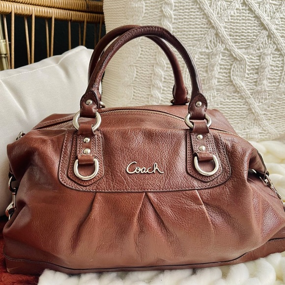Coach Brown Wedge Genuine Leather Satchel✨ - Picture 1 of 7